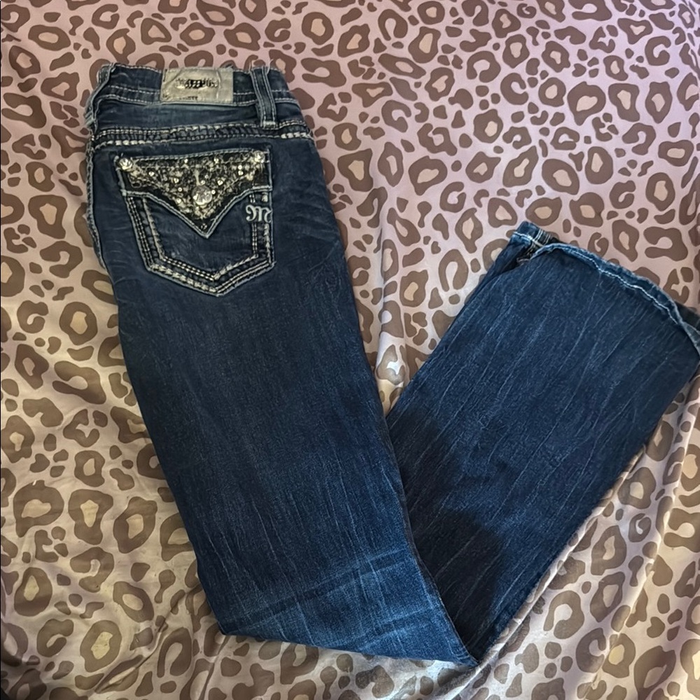 Miss me cow print jeans